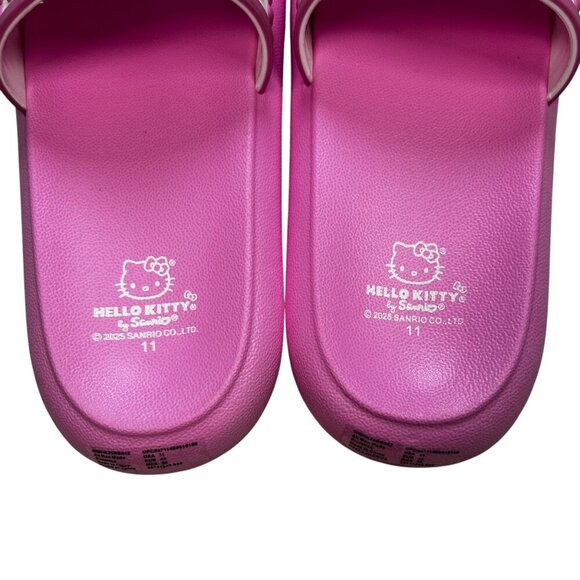 Sanrio Hello Kitty Pink Slides Sandals 11 Women Polka Dots Girly Fem - Picture 4 of 6